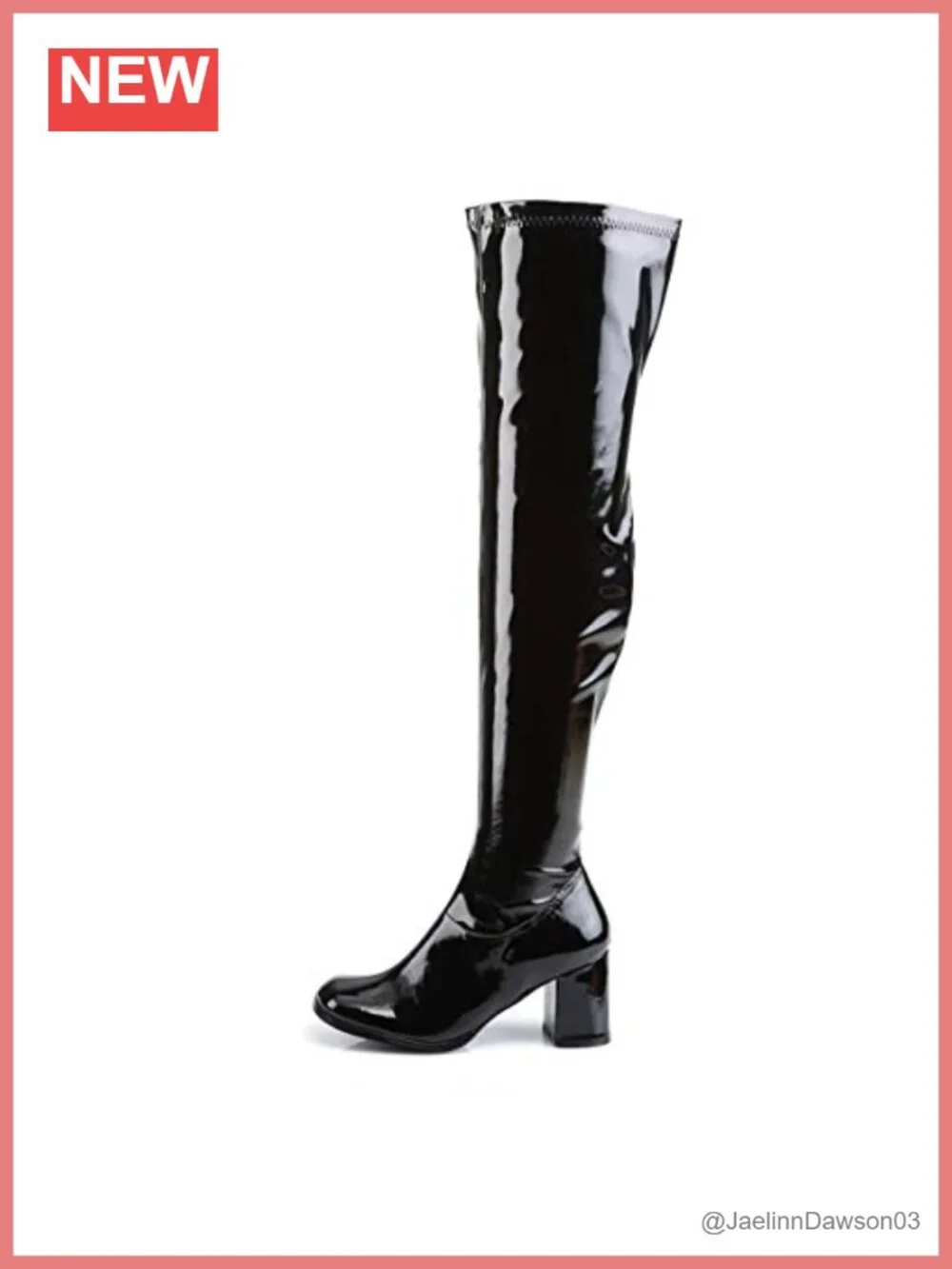 Funtasma Over-The-Knee Stretch Patent Boots 24.5 Shaft Zip